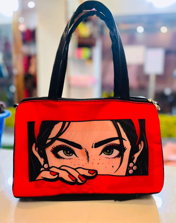 Handmade Signature Graphic Multicolour Printed  Duffle Bag/Purse 01